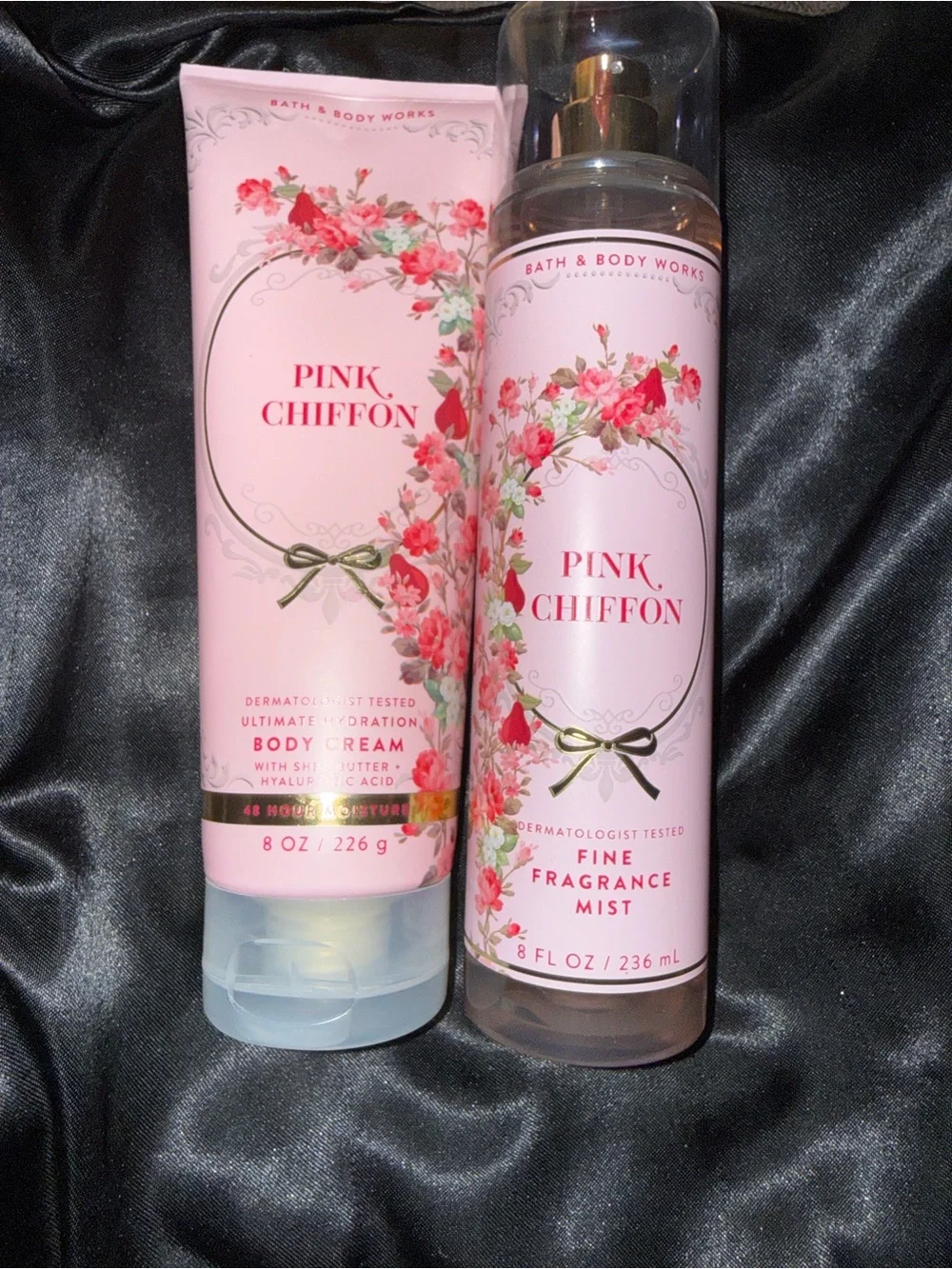Bath & Body Works Pink Chiffon Body Cream & Fine Fragrance Mist - Pink